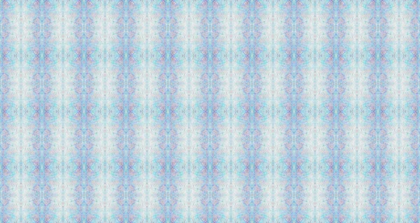 Waterkleur Geometrisch Patroon Naadloze Ikat Wave Blauwe Kleur Geometrisch Patroon — Stockfoto