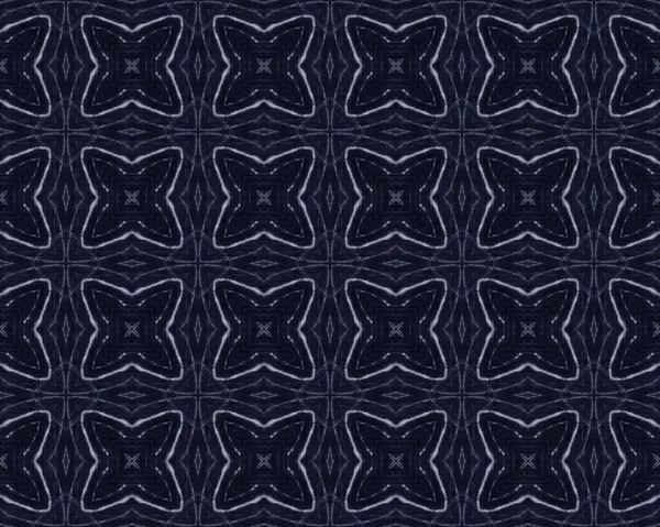 Denim Ink Texture Endless Ikat Drawing Navy Ink Surface Old — Stockfoto