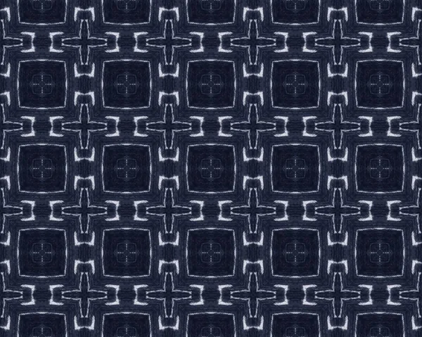 デニム旧型 白インクのテクスチャ ペンクラフト刺繍 アメリカの壁のパターン レトロラインフラワーテクスチャ 青い民族の壁 青い幾何学模様 シームレスな印刷テクスチャ エレガントなオーナメント Batik — ストック写真