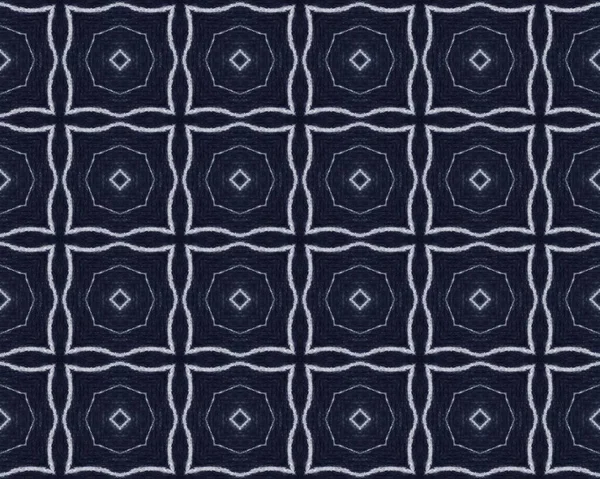 海軍ペンパターン デニム幾何学的な壁 アフリカ海軍の表面 ブルーペンスクラッチ ラフラインデザインテクスチャ 青いモザイクの壁 モロッコ バティック テクスチャ 古い穀物の壁紙 — ストック写真