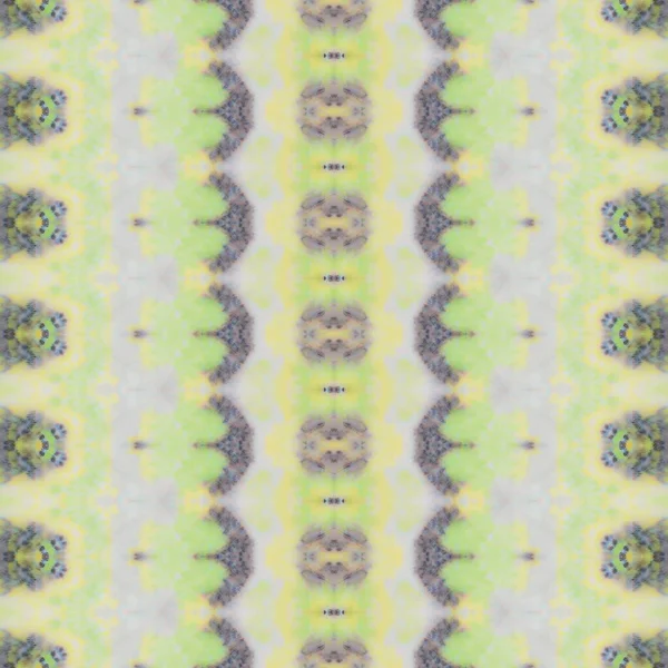Aquarelle Motif Bohème Aquarelle Texture Géométrique Batik Bohème Couleur Verte — Photo