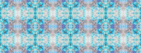 Blaue Farbe Geometrische Batik Graue Farbe Bohemian Textile Abstraktes Aquarell — Stockfoto