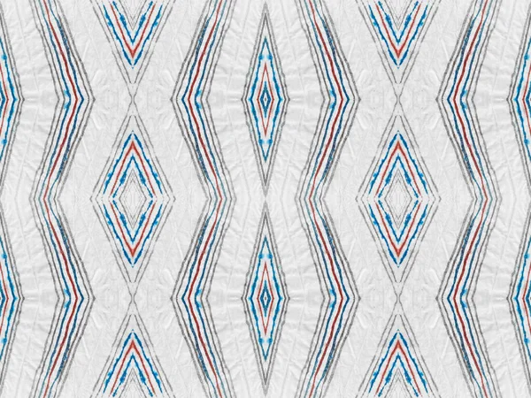Ethnic Geometric Brush Grey Color Bohemian Pattern Seamless Stripe Ikat — Fotografia de Stock