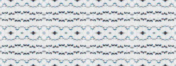 Blauw Kleur Boheemse Patroon Abstracte Streep Ikat Batik Naadloze Geverfde — Stockfoto