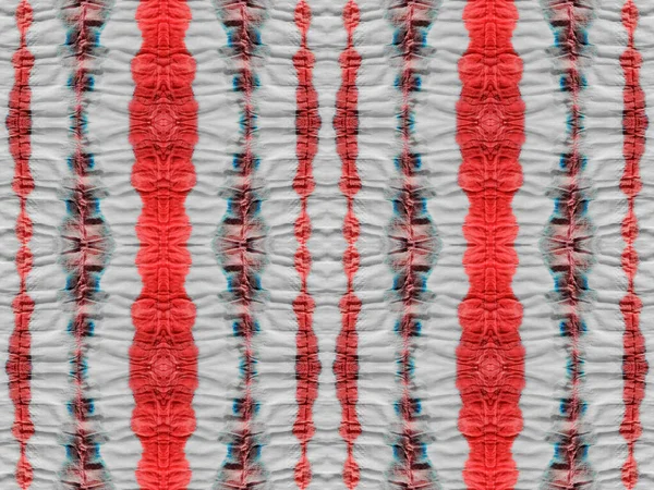 Red Color Bohemian Brush Abstract Stripe Ikat Brush Seamless Wavy — Stock Photo, Image