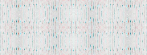 ボヘミアン バティック民族 シームレスな淡いブラシ ブルー幾何学的テクスチャ 青い色ボヘミアンブラシ ピンクの幾何学模様 シームレスな水彩カーペットパターン 概要ストライプイカットブラシ — ストック写真