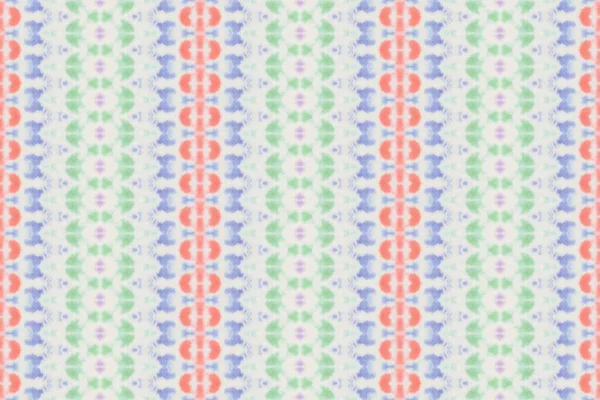 Water Color Geometric Pattern Seamless Pastel Geo Batik Abstract Ikat — Stockfoto
