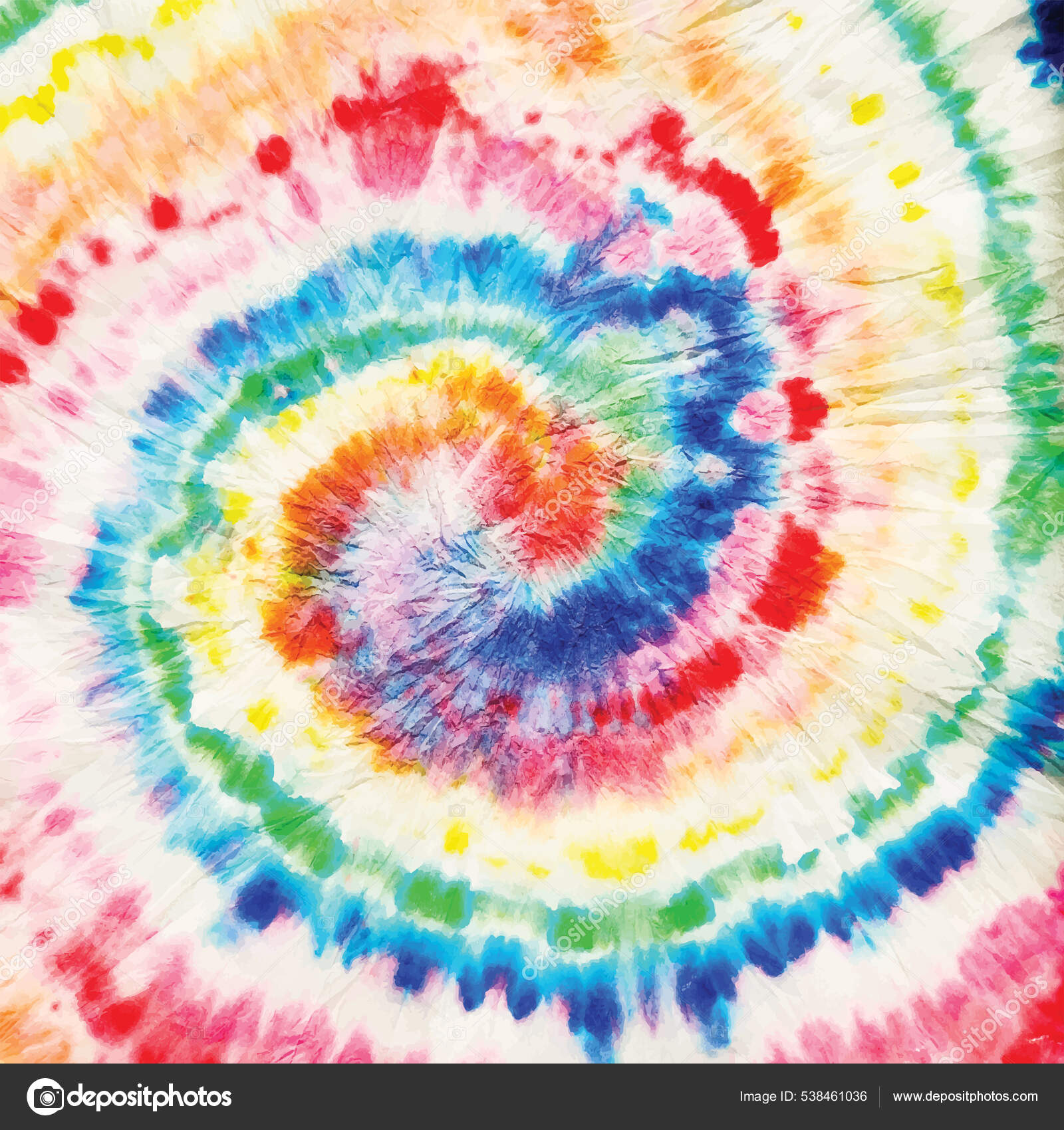 Wash Seamless Spot Wet Multi Color Tie Dye Spot Line Stock Vector - Main Image