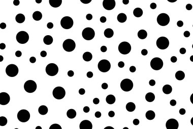 Siyah daireli kusursuz soyut vektör çizimi 