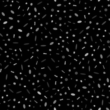 Siyah ve gri konfeti kusursuz desenli vektör resimleme arkaplanı 