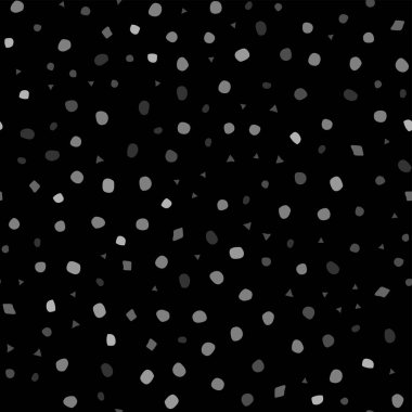 Siyah ve gri konfeti kusursuz desenli vektör resimleme arkaplanı 