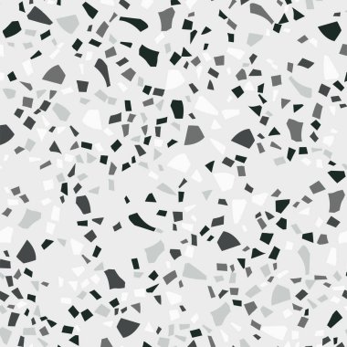 Terrazzo dikişsiz arka plan, rastgele geometrik şekiller vektör illüstrasyonları 