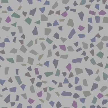 Terrazzo dikişsiz arka plan, rastgele geometrik şekiller vektör illüstrasyonları 