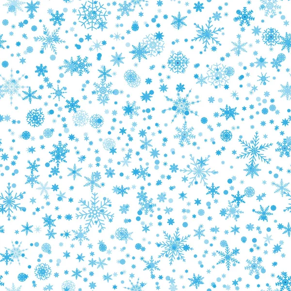 Christmas Seamless Pattern Snowflakes Vector Illustration — Stock Vector