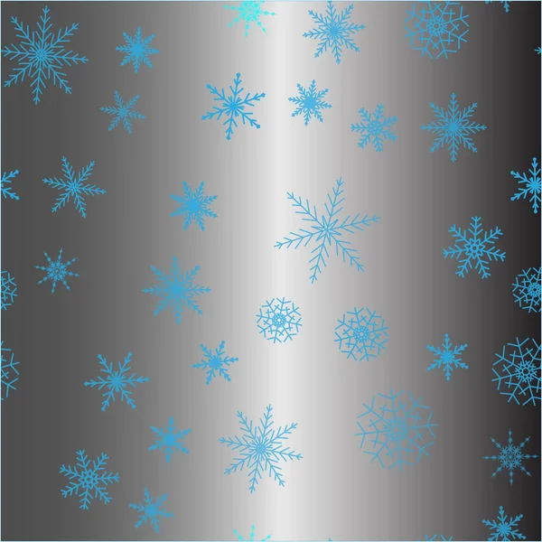 Christmas Seamless Pattern Snowflakes Vector Illustration — Stock Vector