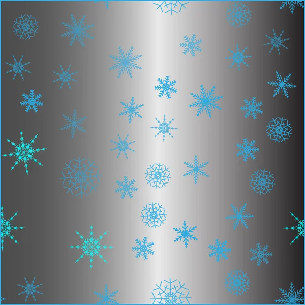 Christmas Seamless Pattern Snowflakes Vector Illustration — Stock Vector