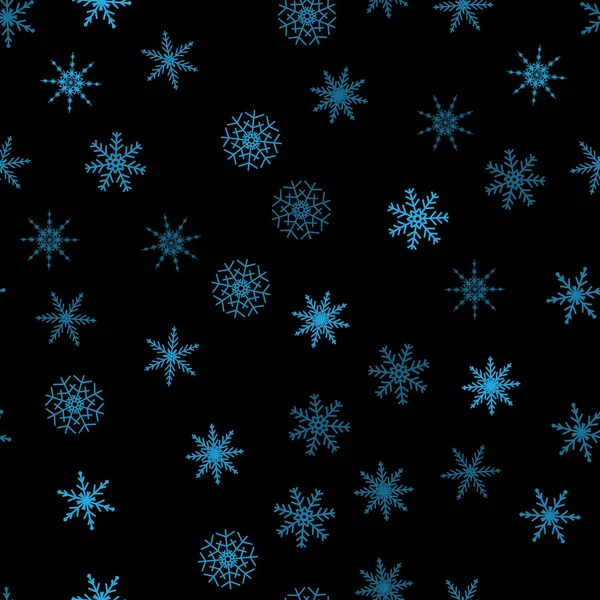 Patrón Sin Costuras Navidad Con Copos Nieve Ilustración Vectores — Vector de stock