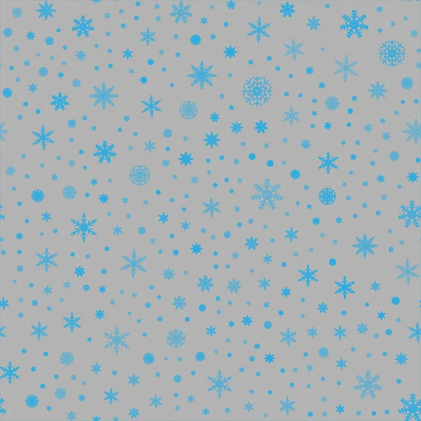 Patrón Sin Costuras Navidad Con Copos Nieve Ilustración Vectores — Vector de stock