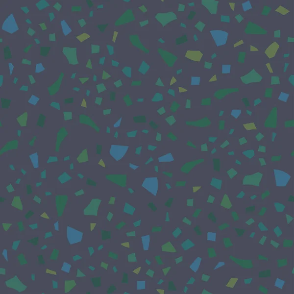 Terrazzo Nahtlose Muster Hintergrund Zufällige Geometrische Formen Vektorillustration — Stockvektor