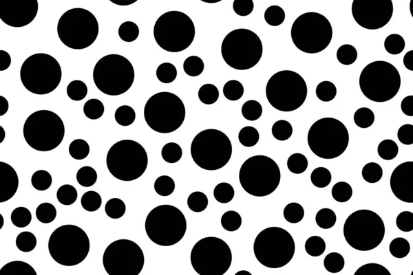 Nahtlose Abstrakte Vektorillustration Hintergrund Mit Schwarzen Kreisen — Stockvektor