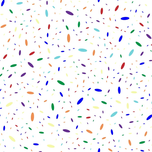 Rainbow Confetti Sem Costura Padrão Vetor Ilustração Fundo — Vetor de Stock