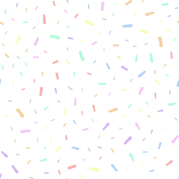 Rainbow Confetti Sem Costura Padrão Vetor Ilustração Fundo — Vetor de Stock
