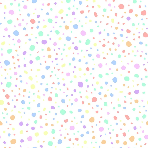 Regenbogen Konfetti Nahtlose Muster Vektor Illustration Hintergrund — Stockvektor