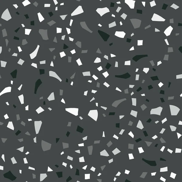 Terrazzo Nahtlose Muster Hintergrund Zufällige Geometrische Formen Vektorillustration — Stockvektor