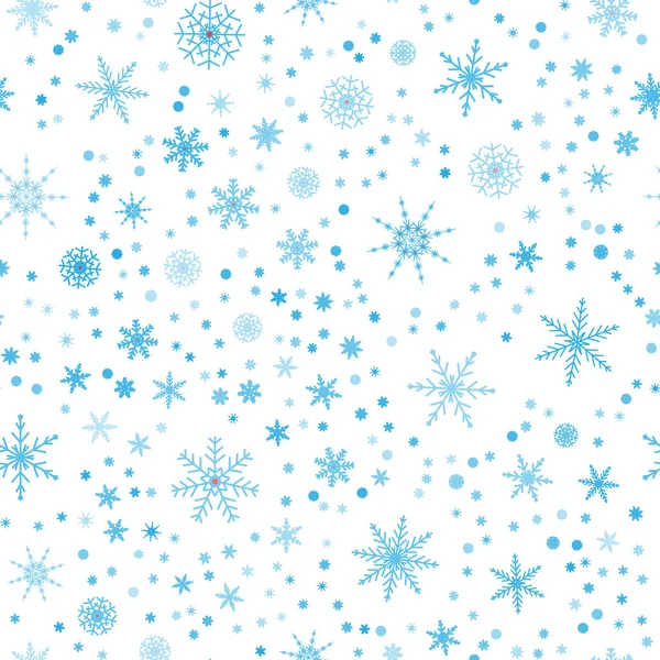Seamless Pattern Snowflakes Vector Illustration — Stock Vector