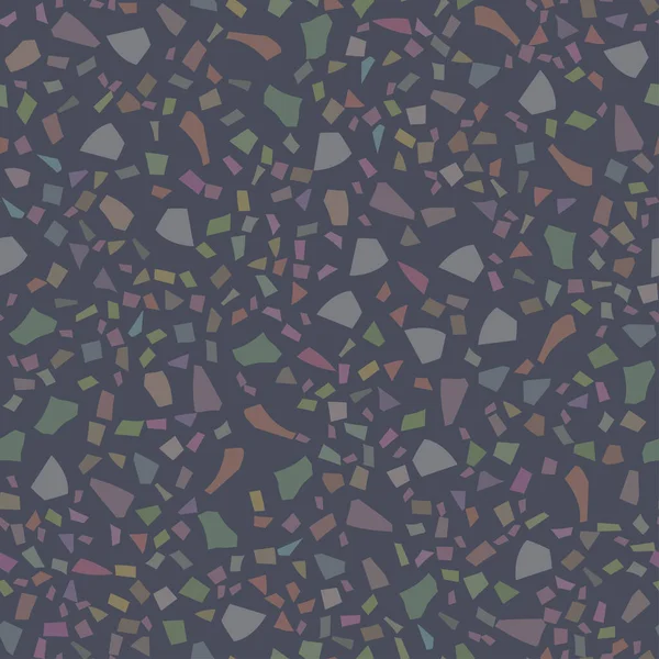 Terrazzo Nahtlose Muster Hintergrund Zufällige Geometrische Formen Vektorillustration — Stockvektor