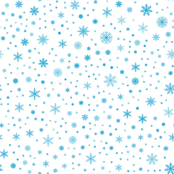 Seamless Pattern Snowflakes Vector Illustration — Stock Vector