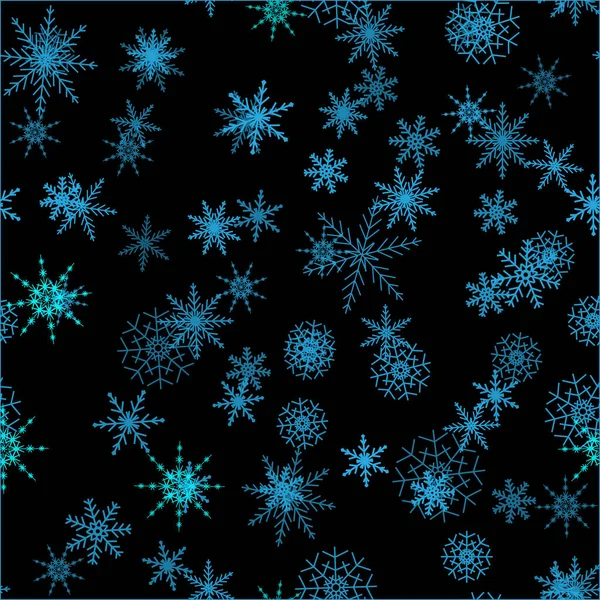 Fondo Navidad Con Copos Nieve Ilustración Vectorial — Vector de stock