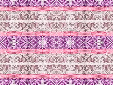 Su Rengi Bohem deseni. Kabile Bohemian Batik. Soyut Çizgili Ikat Fırçası. Pembe Renkli Bohem deseni. Kusursuz suluboya halı desenli mor renkli Geometrik fırça. Kusursuz Geo İşareti.