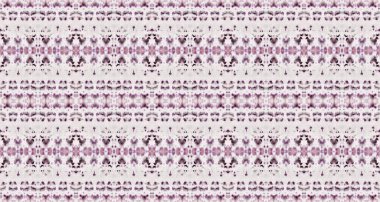 Mor Renkli Geometrik Desen. Soyut Boho Batik. Kusursuz çizgili Ikat fırçası. Su Boyası Geometrik Fırçası. Etnik Bohem Batik. Kusursuz Suluboya Kalıbı Gri Bohem Deseni.