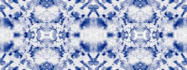 Water Mark. Blue Cotton Tye Dye Blot. Indigo Colour Wash Sponge. Boho Ink Splatter Pattern Boho Geometric Grunge. Ink Abstract Brush. Art Abstract Seamless Print. Subtle Aquarelle Color Pattern.