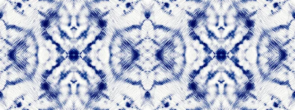 Vattenmärke Navy Colour Tye Dye Spot Bläck Gradient Sömlös Form — Stockfoto