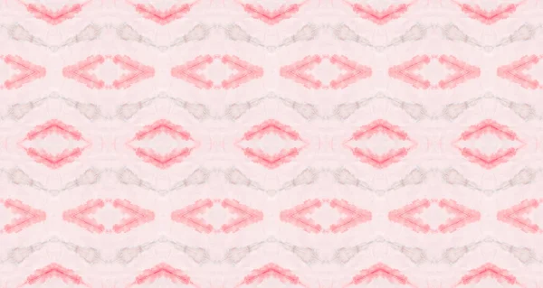 Aquarell Bohemian Pattern Geometrisches Muster Rosa Farbe Abstrakter Streifen Ikat — Stockfoto