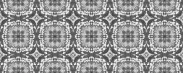 Modèle Géométrique Simple Encre Indigène Doodle Batik Gris Couleur Ikat — Photo