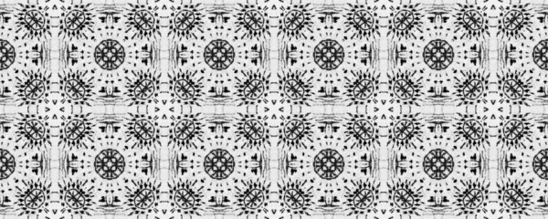 Jednoduchý Geometrický Vzorec Gray Colour Ink Doodle Textile Domorodý Štětec — Stock fotografie