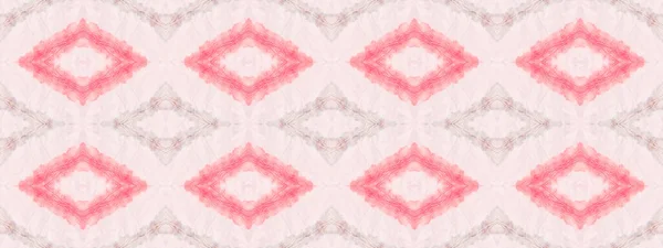Aquarelle Motif Bohème Couleur Rose Textile Bohème Batik Géométrique Tribal — Photo