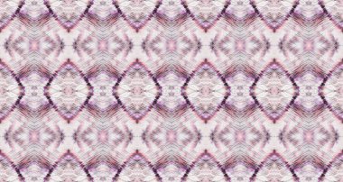 Mor Renkli Bohem deseni. Kusursuz Ikat dalgası. Kabile Bohem Fırçası. Pembe Renkli Geometrik Doku. Soyut Stripe Boho Batik. Violet Color Bohemian Batik. Soyut Suluboya Şablonu Tekrarla