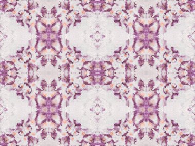 Violet Renkli Geometrik Desen. Soyut Ikat Dalgası. Gri renkli Bohem dokusu. Etnik Geometrik Fırça. Kusursuz Çizgili Boho Batik. Soyut Suluboya Halı Deseni Mor Renkli Geometrik Batik.