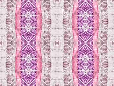 Mor Renkli Geometrik Desen. Su Boyası Bohem Batik. Kabile Geometrik Fırçası. Soyut Suluboya Halı desenli Kusursuz Çizgili Boho Batik. Soyut Ikat Dalgası. Kırmızı Renk Geometrik Deseni.