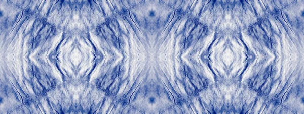 Water Mark Blue Colour Shibori Drop Boho Watercolour Effect Indigo — Stockfoto