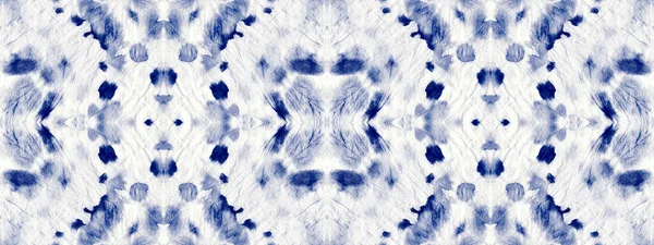 Macro Mark Blue Cotton Tye Dye Blob Boho Geometric Canvas — Stock Photo, Image