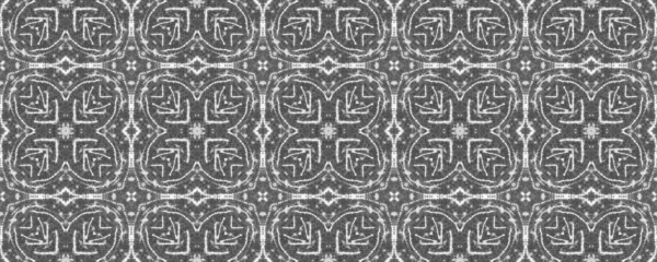 Zwart Kleur Boheemse Patroon Abstract Ikat Scribble Design Naadloze Lijn — Stockfoto