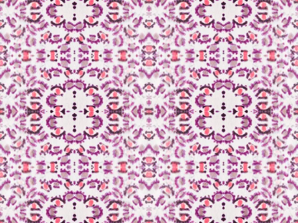 Lila Farbe Bohemian Muster Abstraktes Wellenzeichen Nahtloser Streifen Ikat Pinsel — Stockfoto