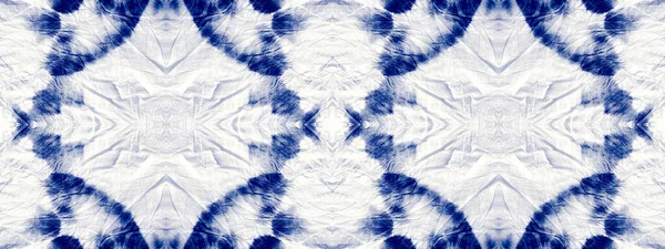 Water Mark Navy Colour Acrylic Blot Boho Geometric Grunge Indigo — Stockfoto