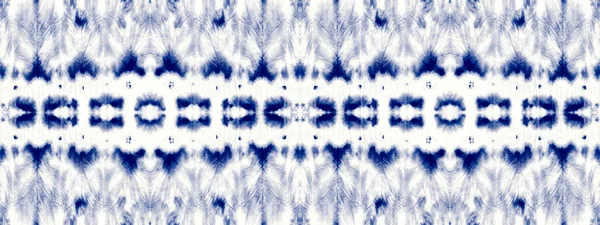 Macro Mark Blue Cotton Acrylic Mark Boho Ink Splatter Texture — Stockfoto