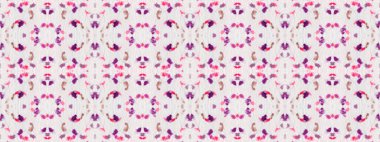Mor Renkli Geometrik Desen. Kusursuz çizgili Ikat fırçası. Pembe renkli Bohem dokusu. Soyut Boho Mark. Su Boyası Geometrik Batik. Soyut Suluboya Desen Tekrarlama Kabile Geometrik Fırça.